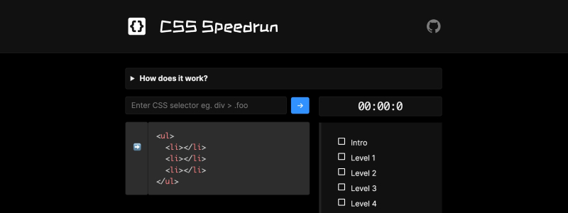 CSS Speedrun